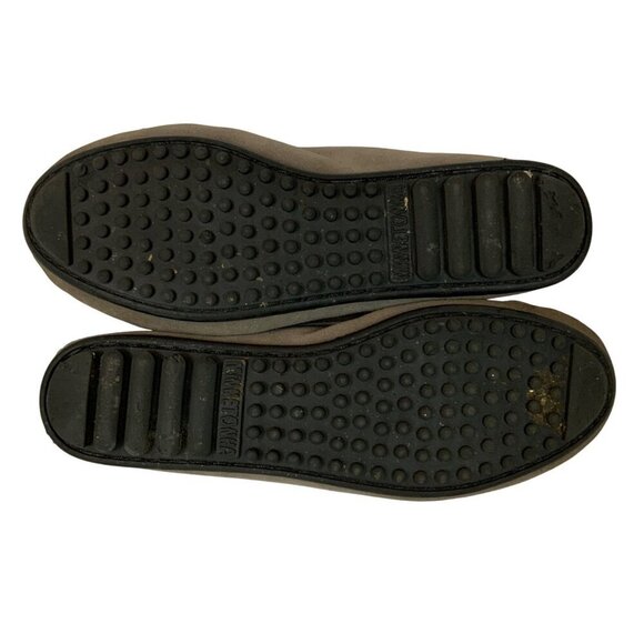 Minnetonka Womens Kilty Moccasins Size 6 Gray Suede Slip-On Softsole Shoes - Picture 6 of 9